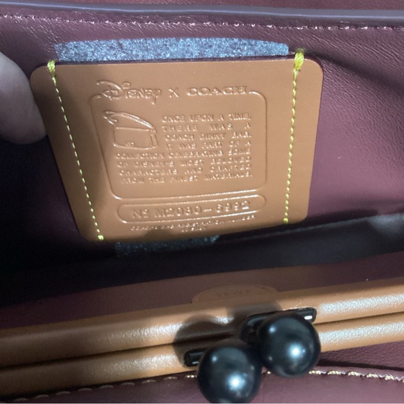 Coach Disney Daisy Duck Motif Dinky Pink Leather Crossbody Bag NEW Duster Includ - Picture 11 of 16